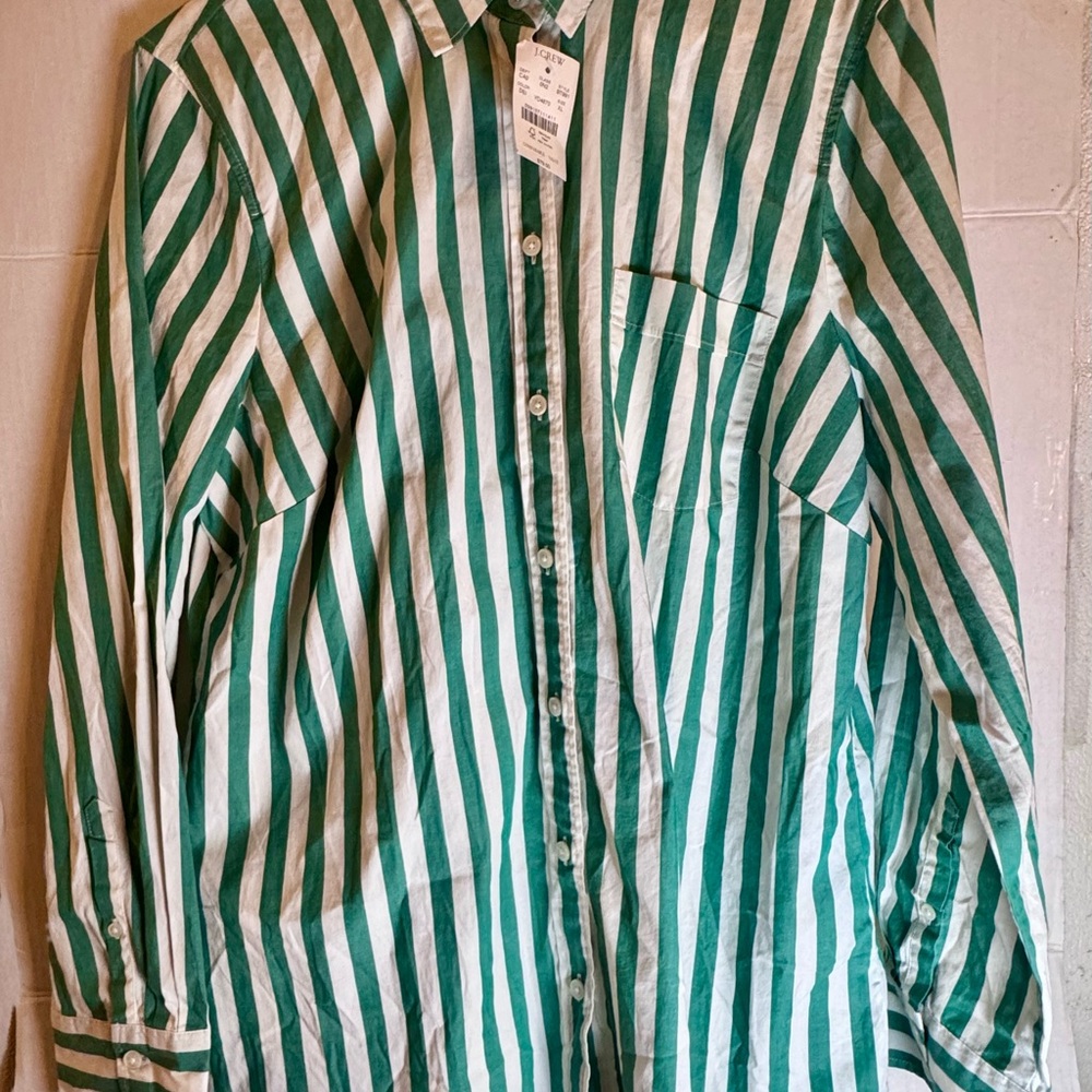 J. Crew Striped Button Down